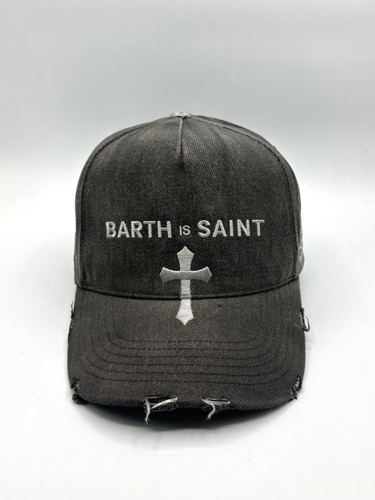 Black Denim Silver Trucker Cap