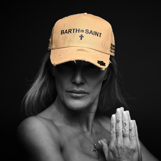 Dust of Gods Beige/Navy Blue Trucker Cap