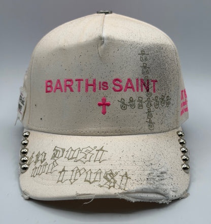 Dust of Gods White/Pink Trucker Cap