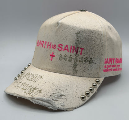 Dust of Gods White/Pink Trucker Cap
