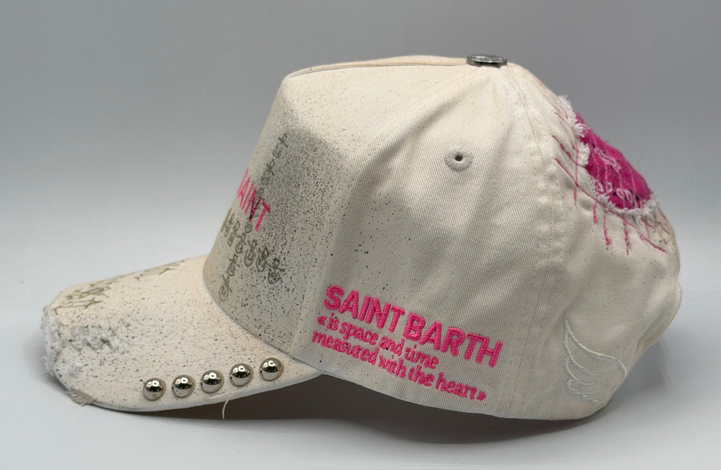 Dust of Gods White/Pink Trucker Cap