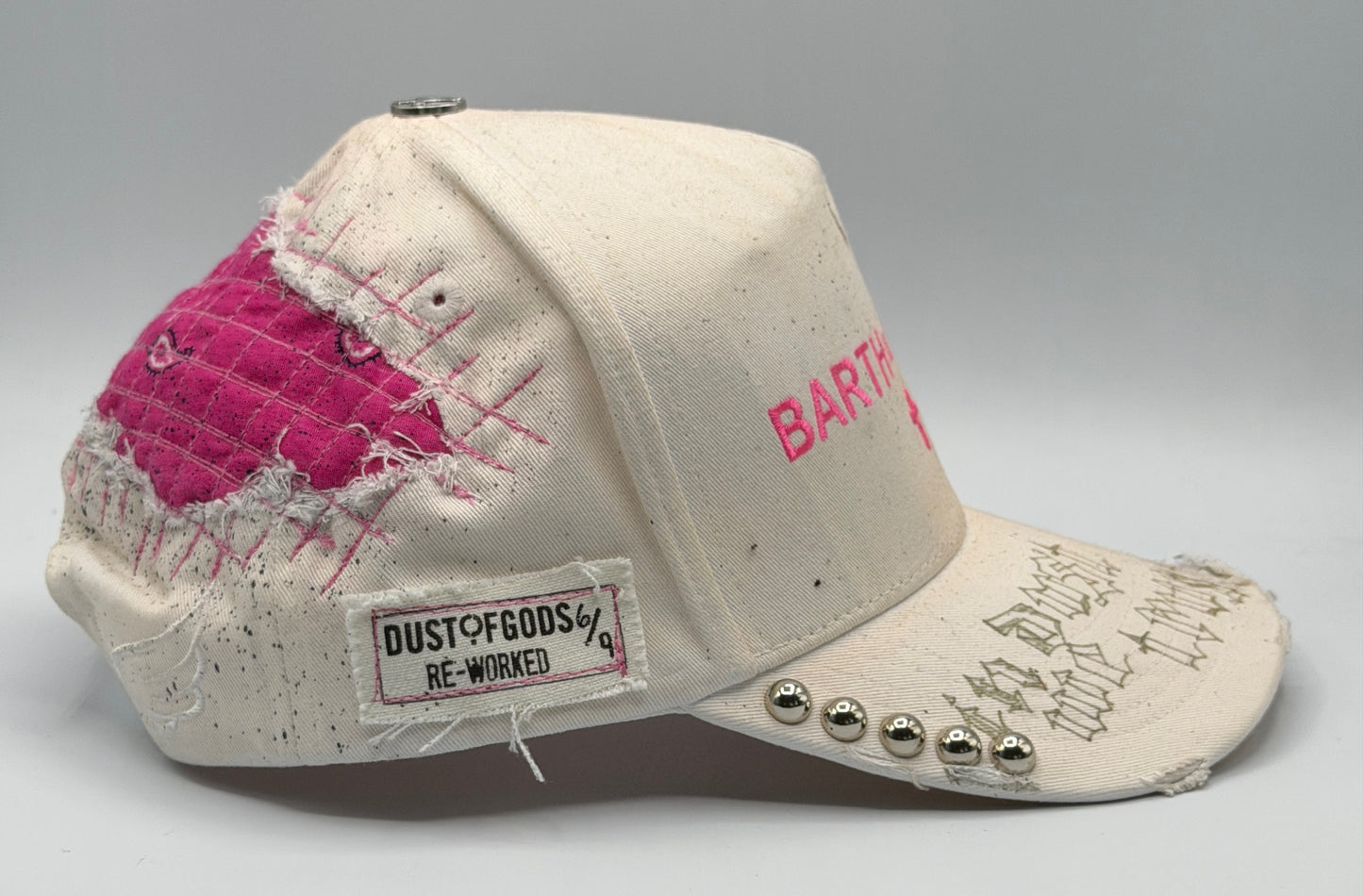 Dust of Gods White/Pink Trucker Cap