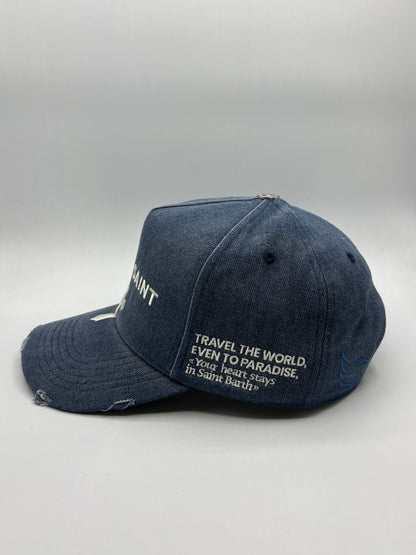 Denim White Trucker Cap