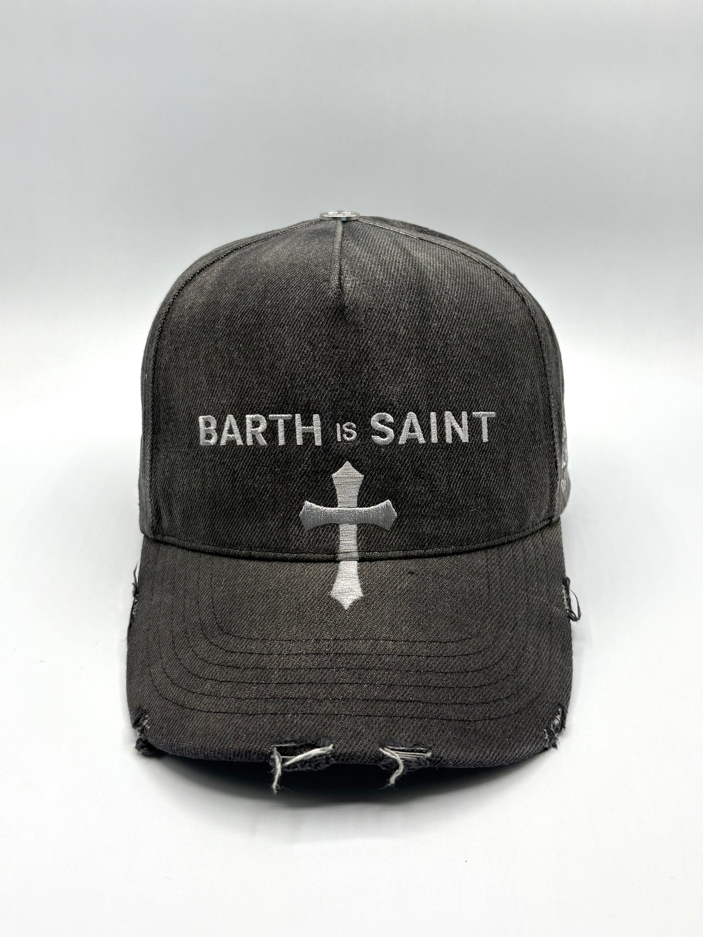 Black Denim Silver Trucker Cap