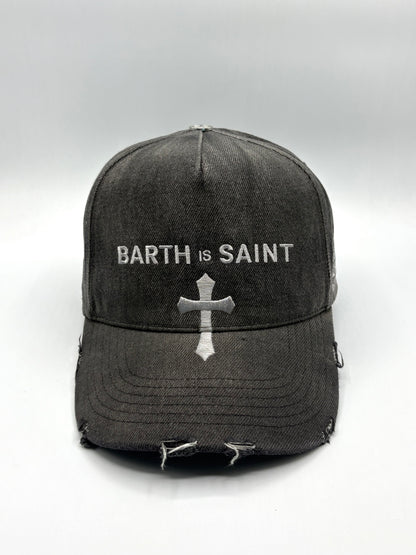 Black Denim Silver Trucker Cap