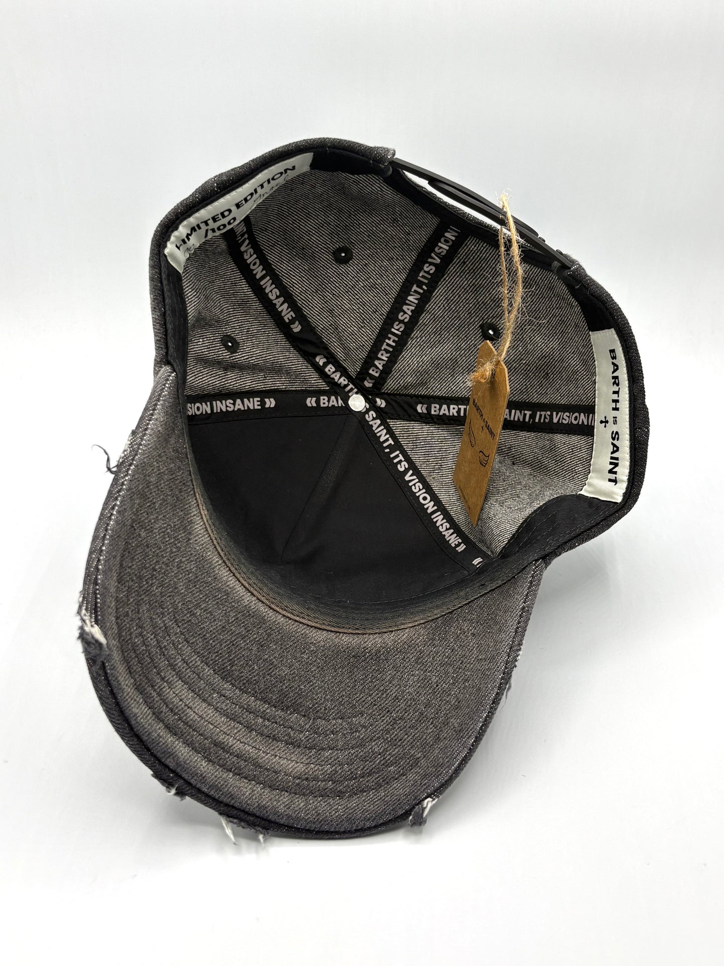 Black Denim Silver Trucker Cap