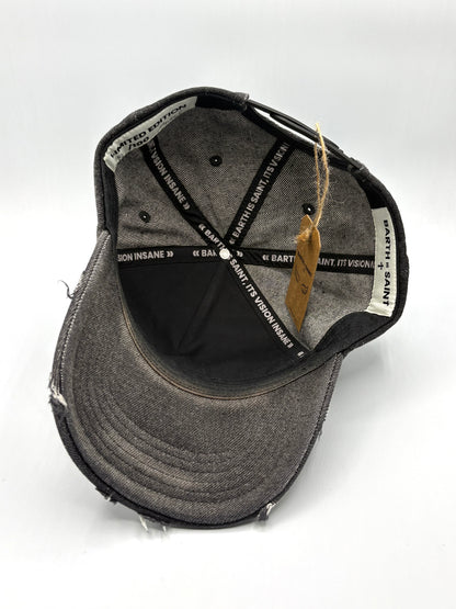 Black Denim Silver Trucker Cap