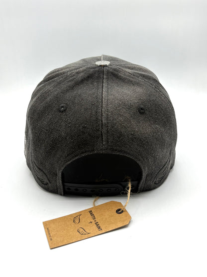 Black Denim Silver Trucker Cap