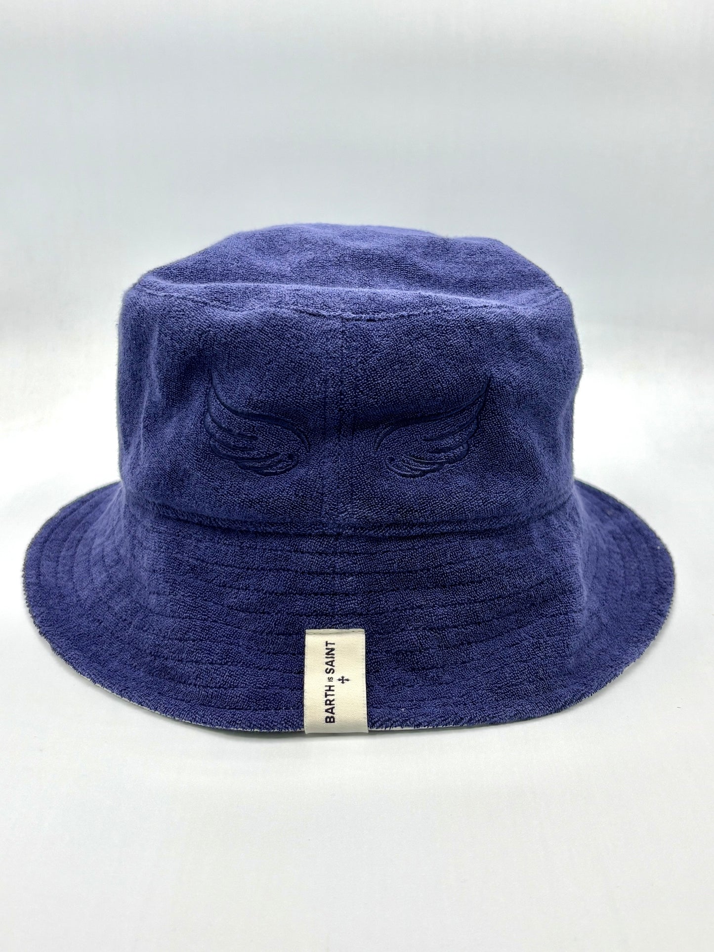 Reversible Off White Navy Bucket Hat