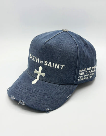Denim White Trucker Cap
