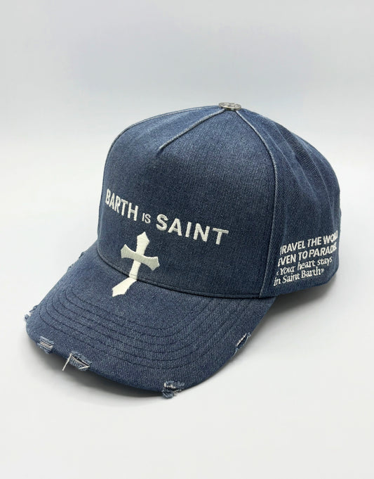 Denim White Trucker Cap
