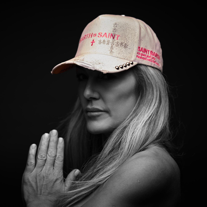 Dust of Gods White/Pink Trucker Cap