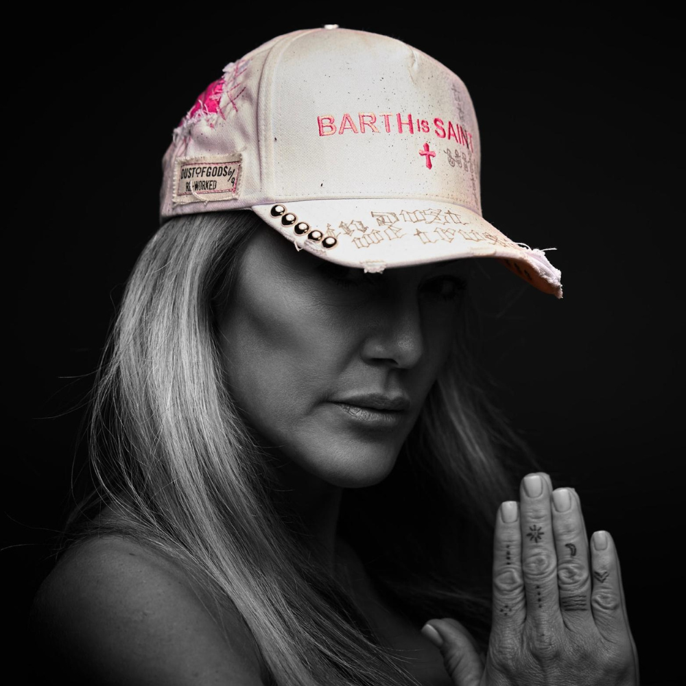 Dust of Gods White/Pink Trucker Cap